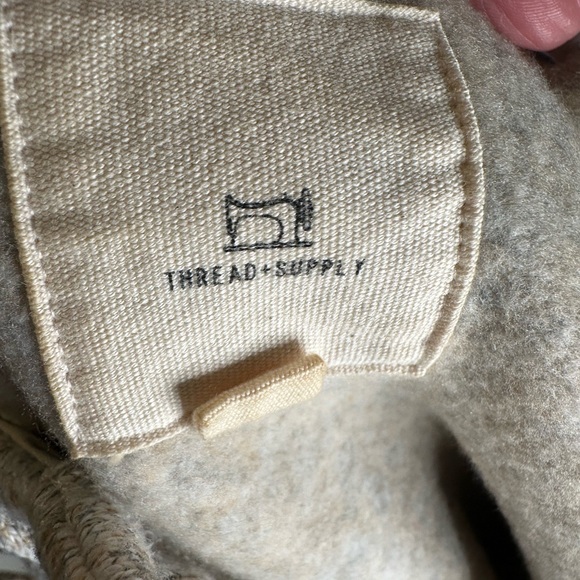 Thread & Supply Snap Cozy‎ Hoodie Fleece Pullover Thermal Womens Sz Large Beige - Picture 11 of 11